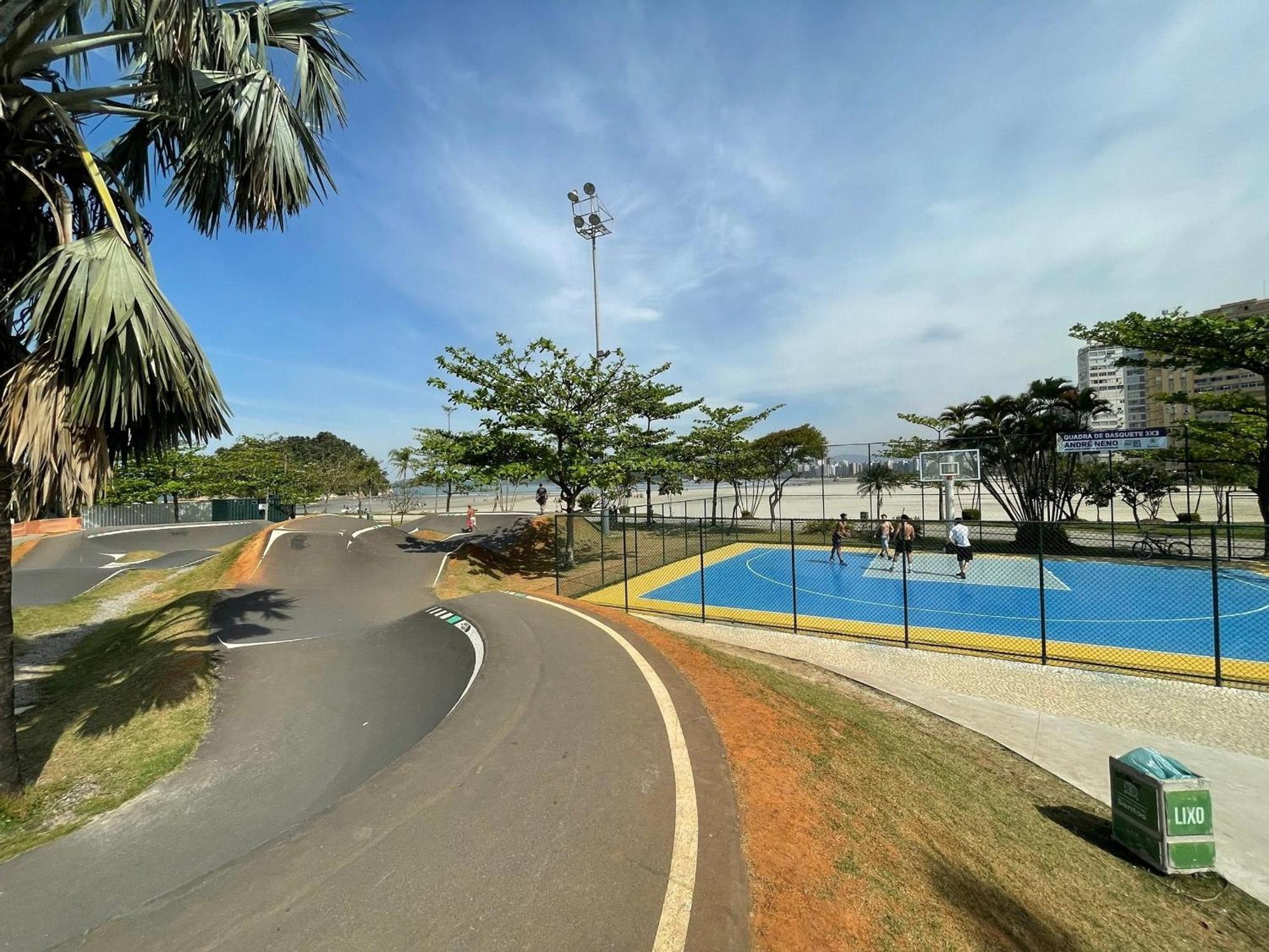 Ap Pe Na Areia Vista Parcial Mar Santos (Sao Paulo) Exterior foto