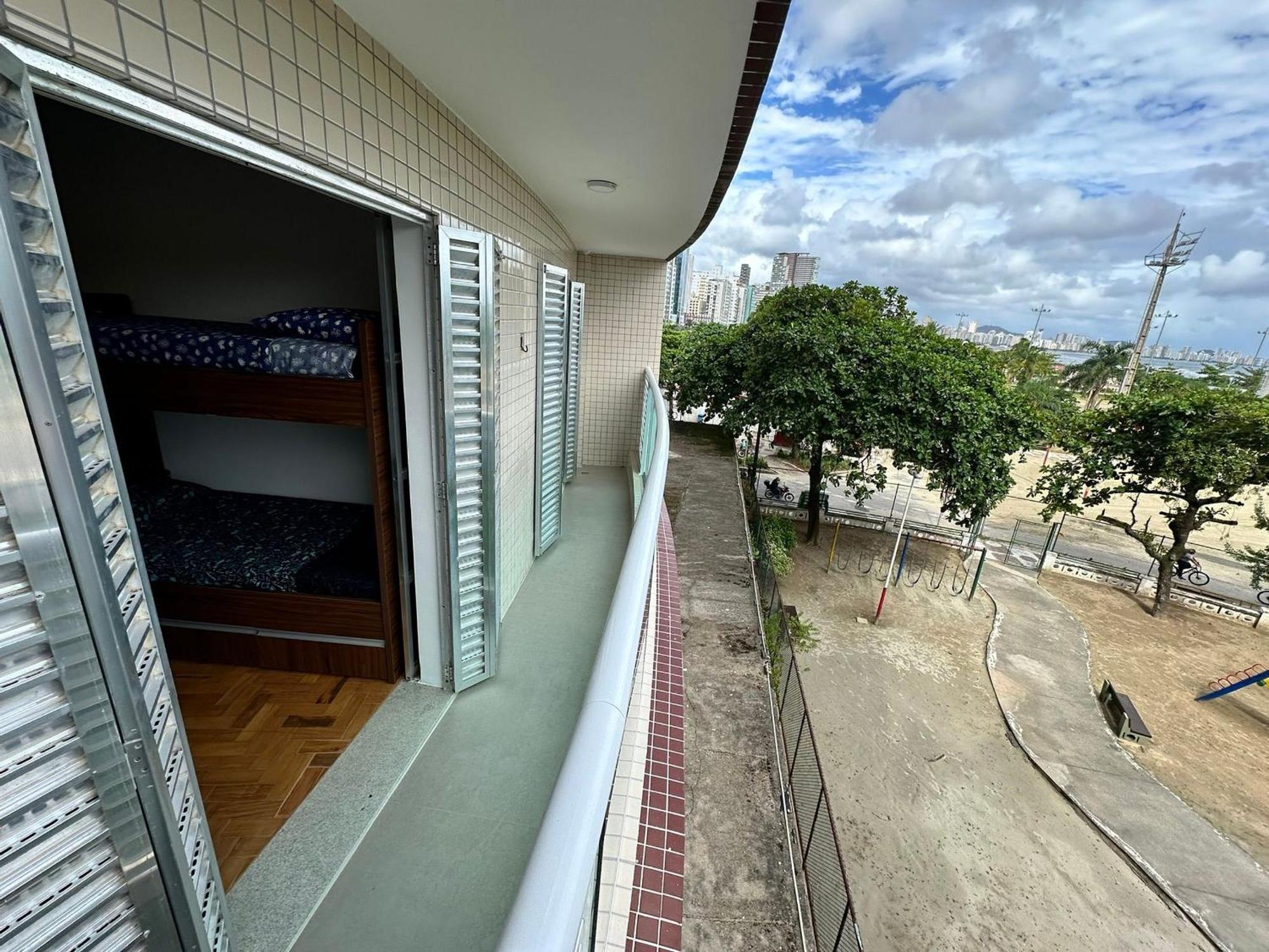 Ap Pe Na Areia Vista Parcial Mar Santos (Sao Paulo) Exterior foto